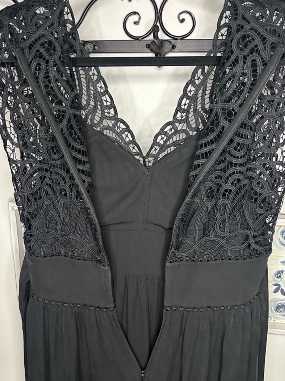 Kate Spade Black Lace Whimsigoth Midi Dress - Picture 8 of 9